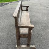 Old pegged oak church bench