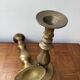 2 large brass candle holders