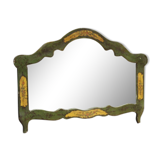 Miroir en bois laqué et peint 83x115cm