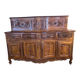 Carved solid walnut sliding buffet – Louis XV style