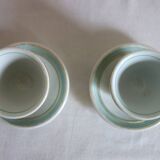 Pair of thick porcelain brulot cups from the end of the 19th century