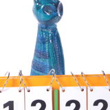 Rimini Blue cat made of ceramics by Aldo Londi,1960