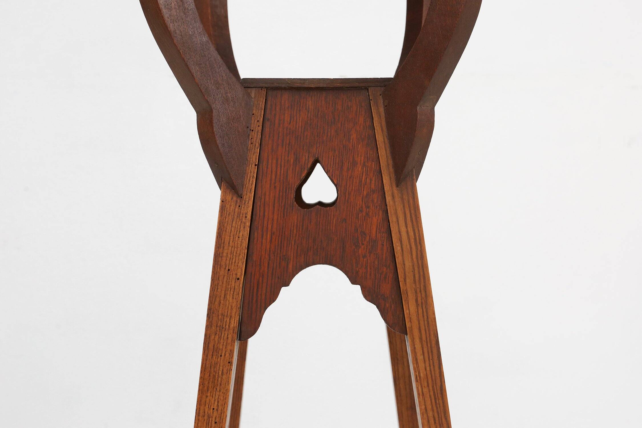 Art Deco Piedestal or Console Table in Oak, France 1940s