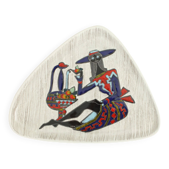 Italian free-form plate by Sesto di Fiamma, 1950s