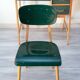 Bureau et sa chaise vert et bois, année 50