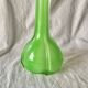Vase soliflore vintage en verre soufflé vert - 43 cm