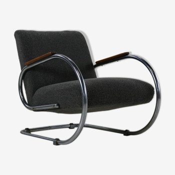 Fauteuil lounge design belge des années 30 par Tubax