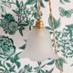 Suspension, baladeuse en verre formant une tulipe