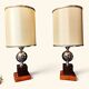 Pair of Lamps by Maison Barbier in Steel and Bakelite/Fawn Resin, 1960s-1970s