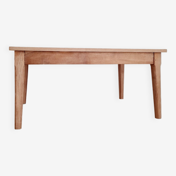 Low oak farm table