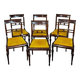 Set of 6 carved wooden chairs