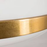 Lampe à suspension italienne du milieu du siècle en laiton et acrylique, 1970