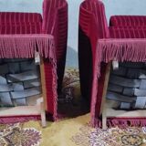 Pair of velvet armchairs