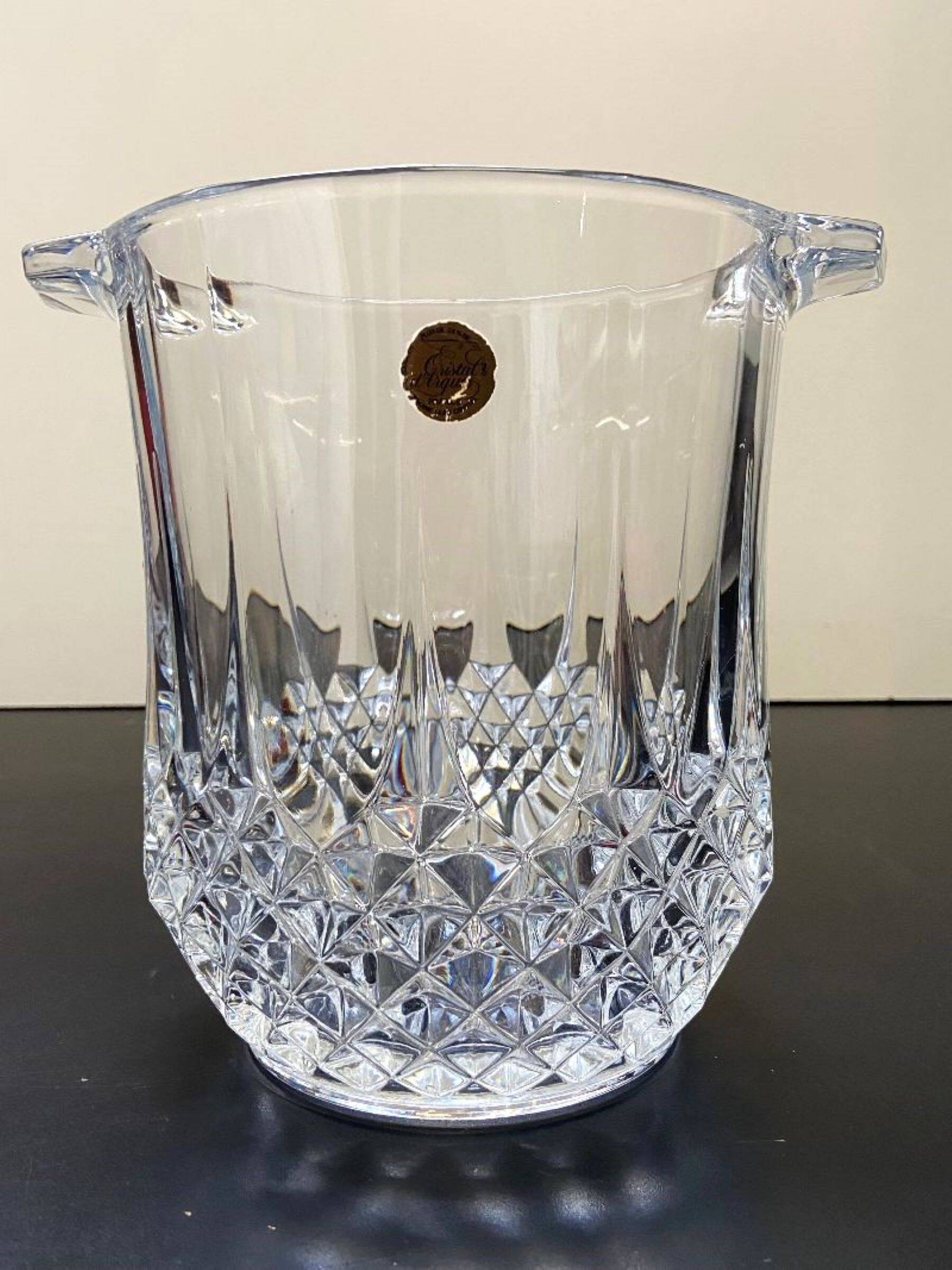 Champagne Ice Bucket Cristal d’Arques France Longchamp Model