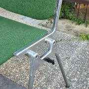 Set of 3 DSC 106 chairs by Castelli, Giancarlo Piretti, forest green.
