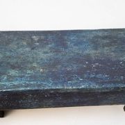 Blue patinated wooden console