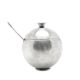 Mid-century modern sugar bowl, silver-plated brass, Poland, 1960s