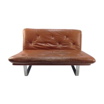 Vintage Leather Sofa by Kho Liang Ie for Artifort, 1960s