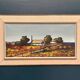 Huile sur toile suédoise mid-century paysage encadrée par Saxhup – 1966