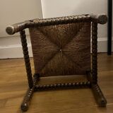 Antique straw-seated chair – French style, 1940s