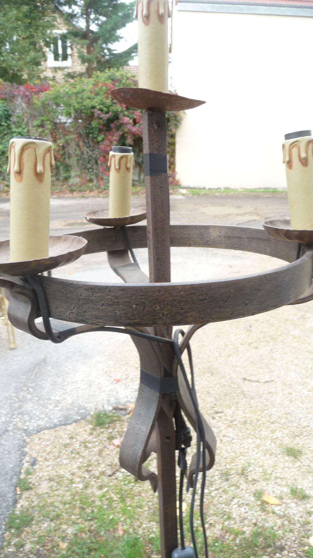 Wrought iron lamppost