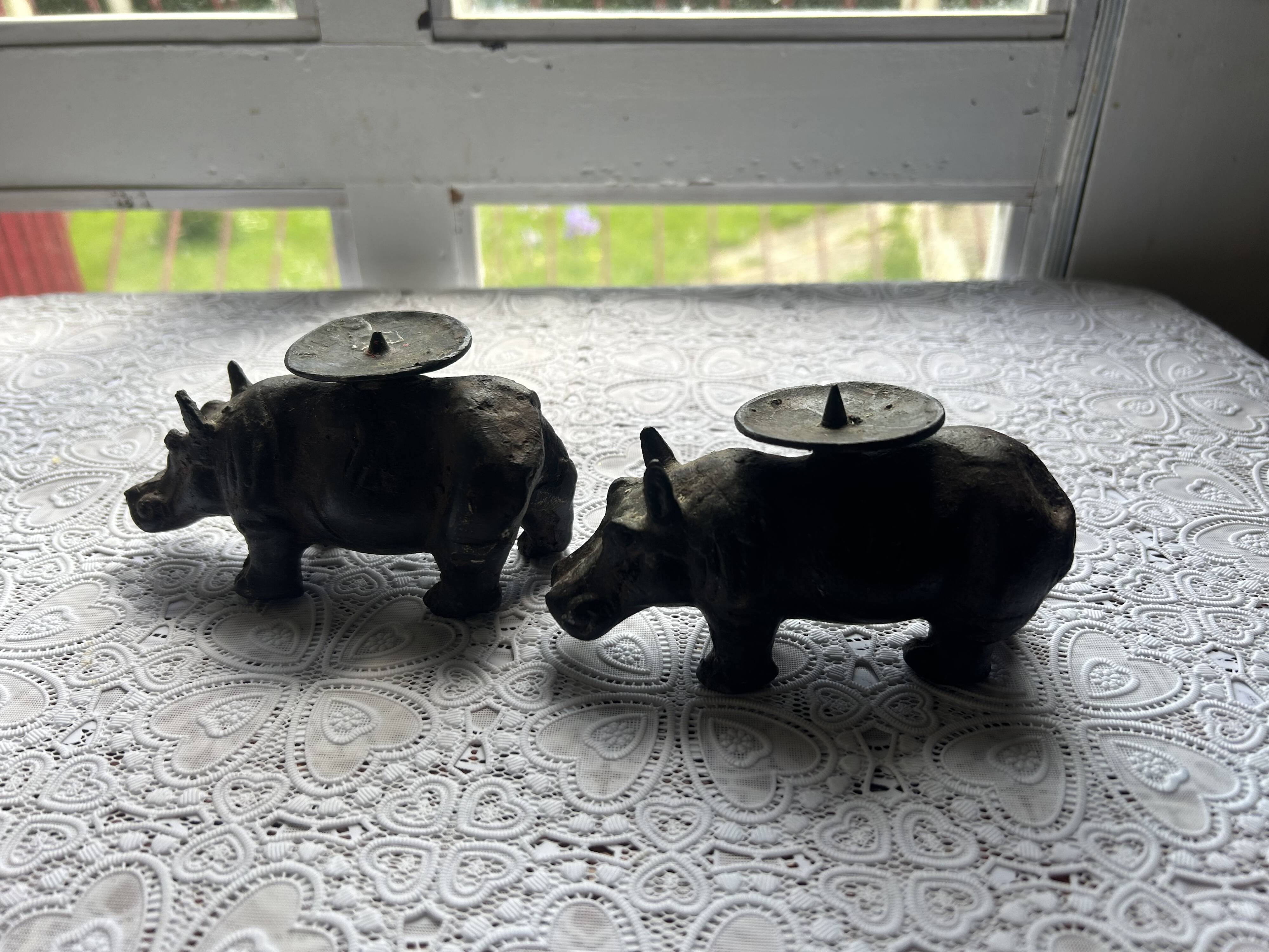Pair of candle holders