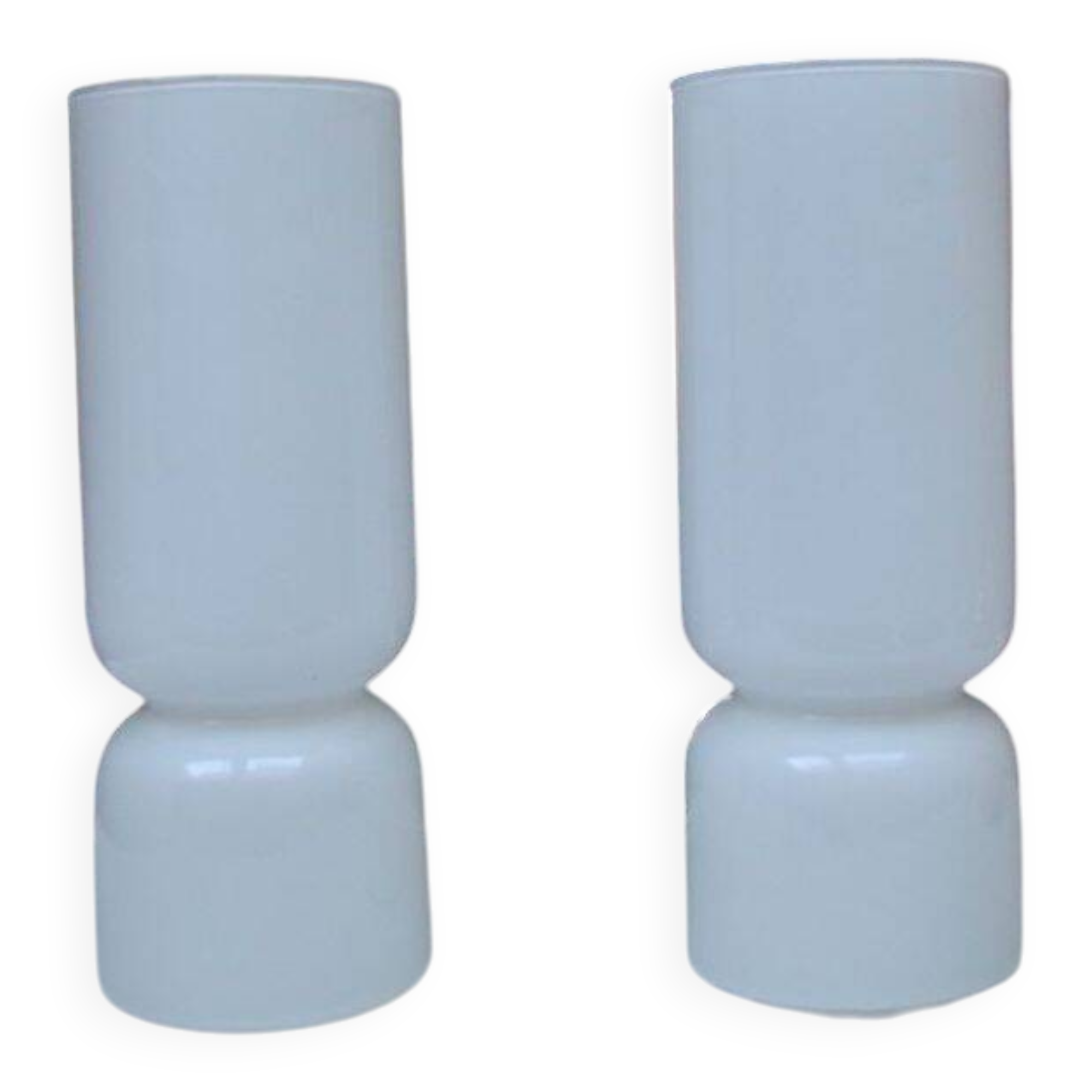 Pair of vintage opaline lamps