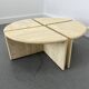 Italian Travertine Coffee or Side Tables, 1970s, Set of 4