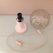Bedside lamp globe in tinted glass / vintage 60s-70s