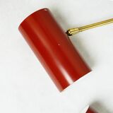 Cylindrical wall lights in Austrian red brass from the mid-century by J.T. Kalmar.