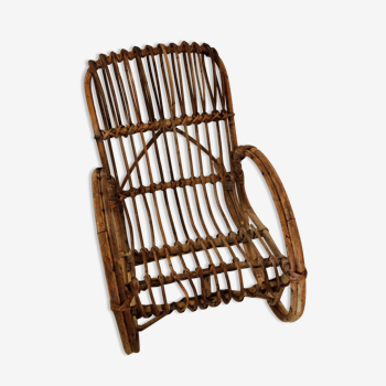 Rocking chair enfant rotin