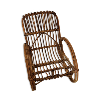 Rocking chair enfant rotin