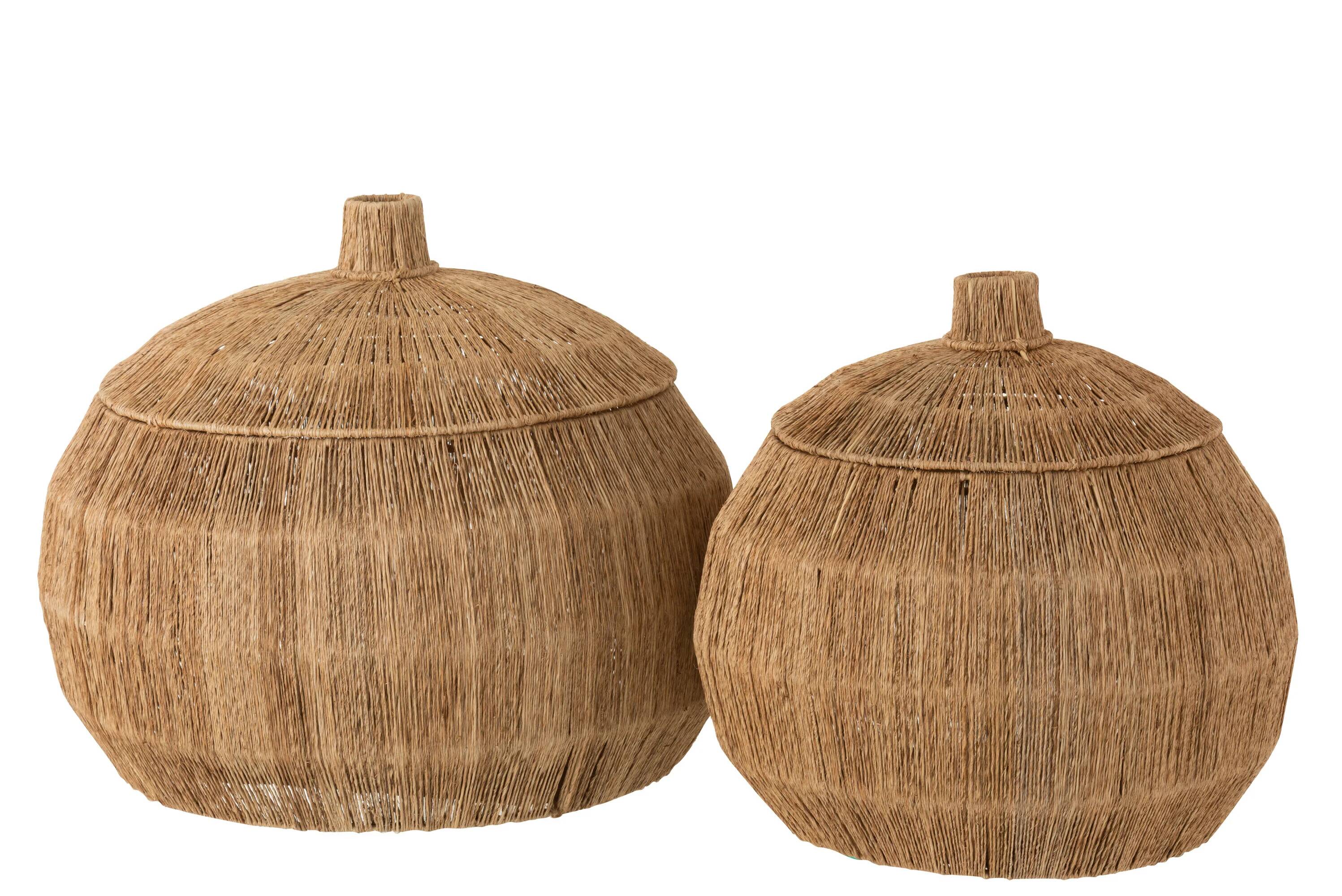 Set of 2 Dantya baskets in natural jute (55.5x55.5x45cm)