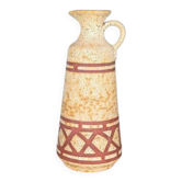 Vintage vase from the 60s, W-Germany footed vase in caramel yellow.