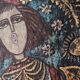 Antique wood painting old craft panel
