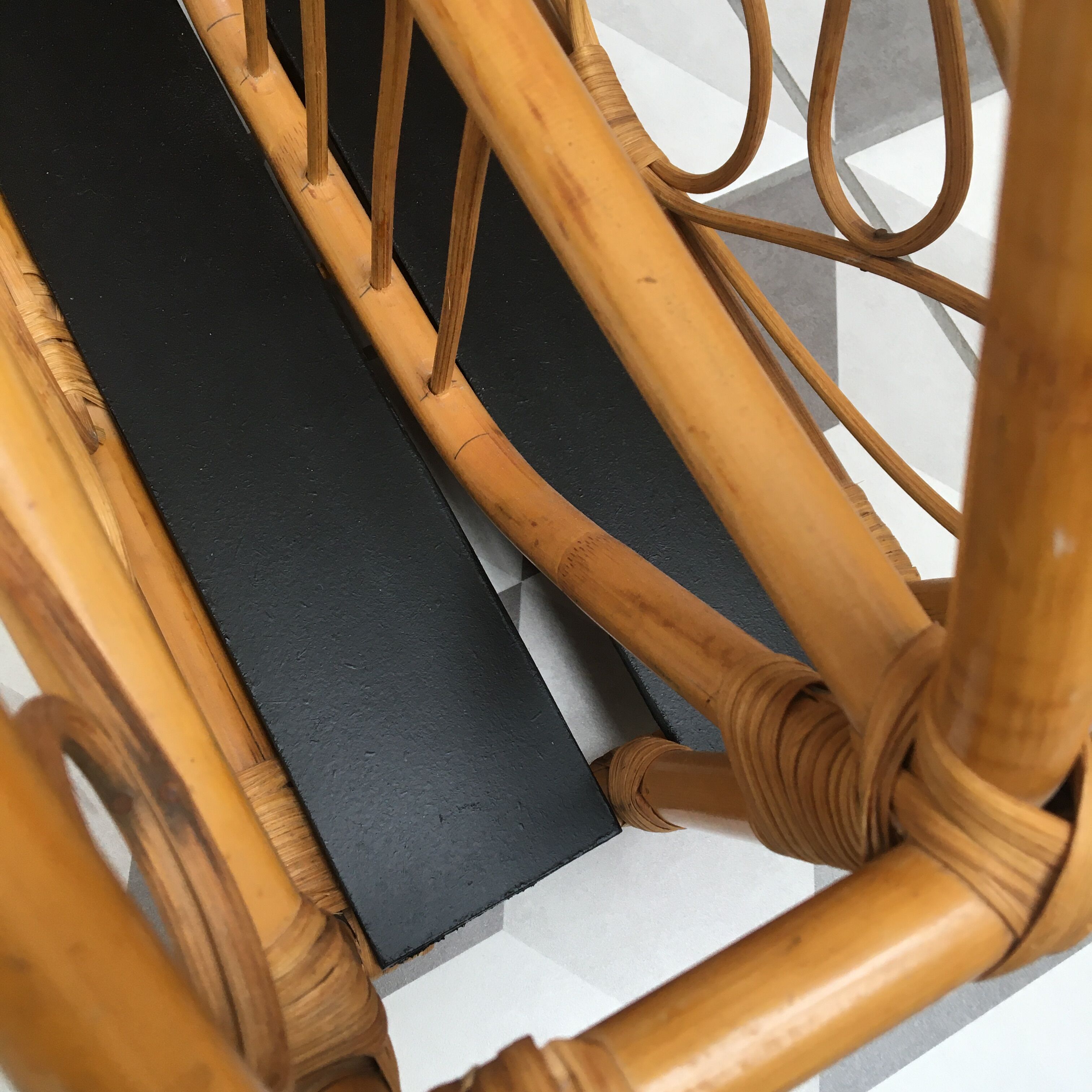 Rattan magazine holder