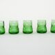 Set of green glasses, Italian design, 1970s, made in Italy