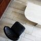 Table basse Roche Bobois forme œil en travertin 1970/80