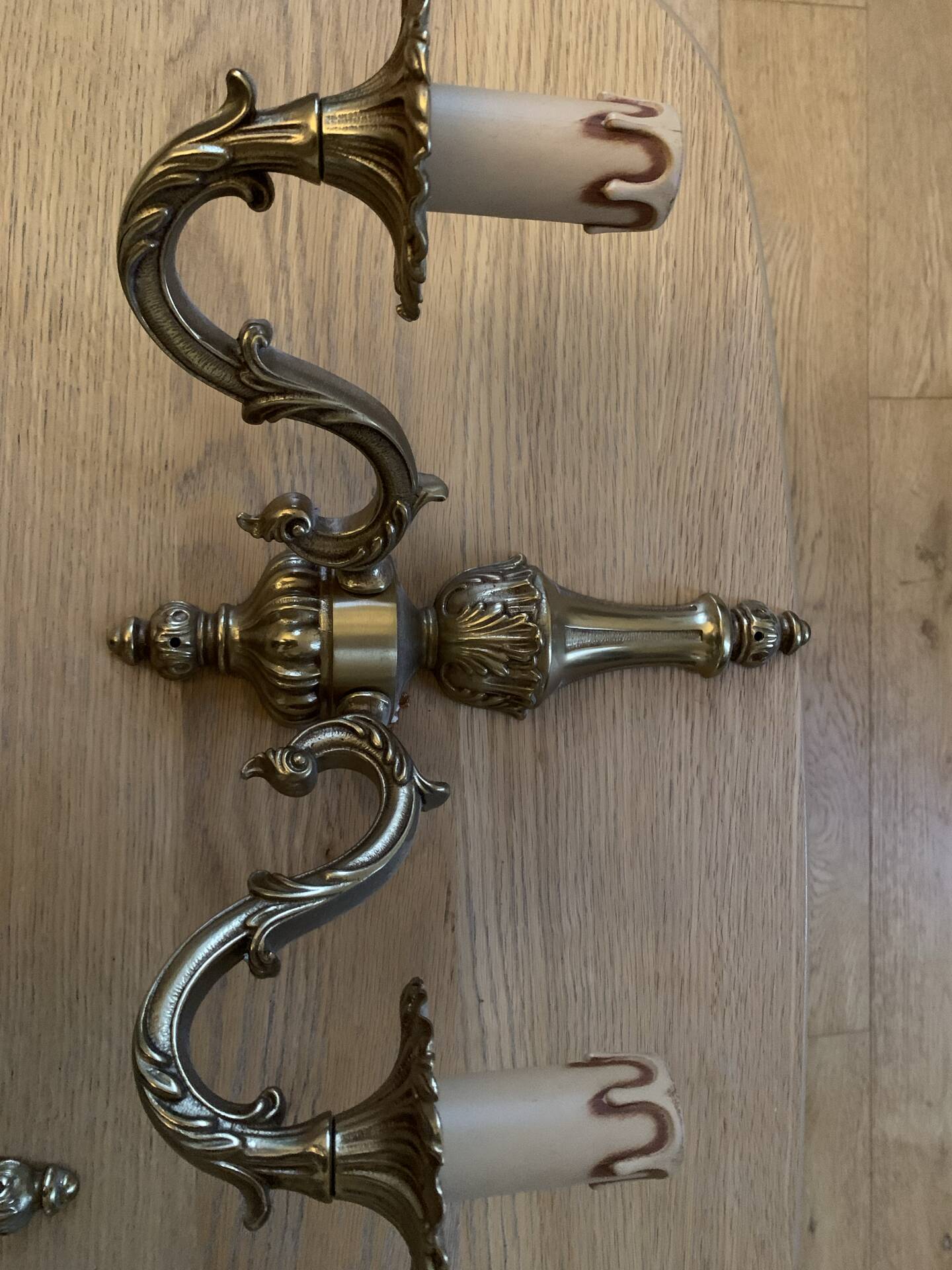Golden wall sconces