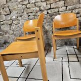 Lot 6 chaises danois empilable 1970 vintage