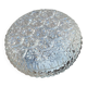Round wall light ceiling fixture in glass with small vintage flowers from the 1970s and 1980s.