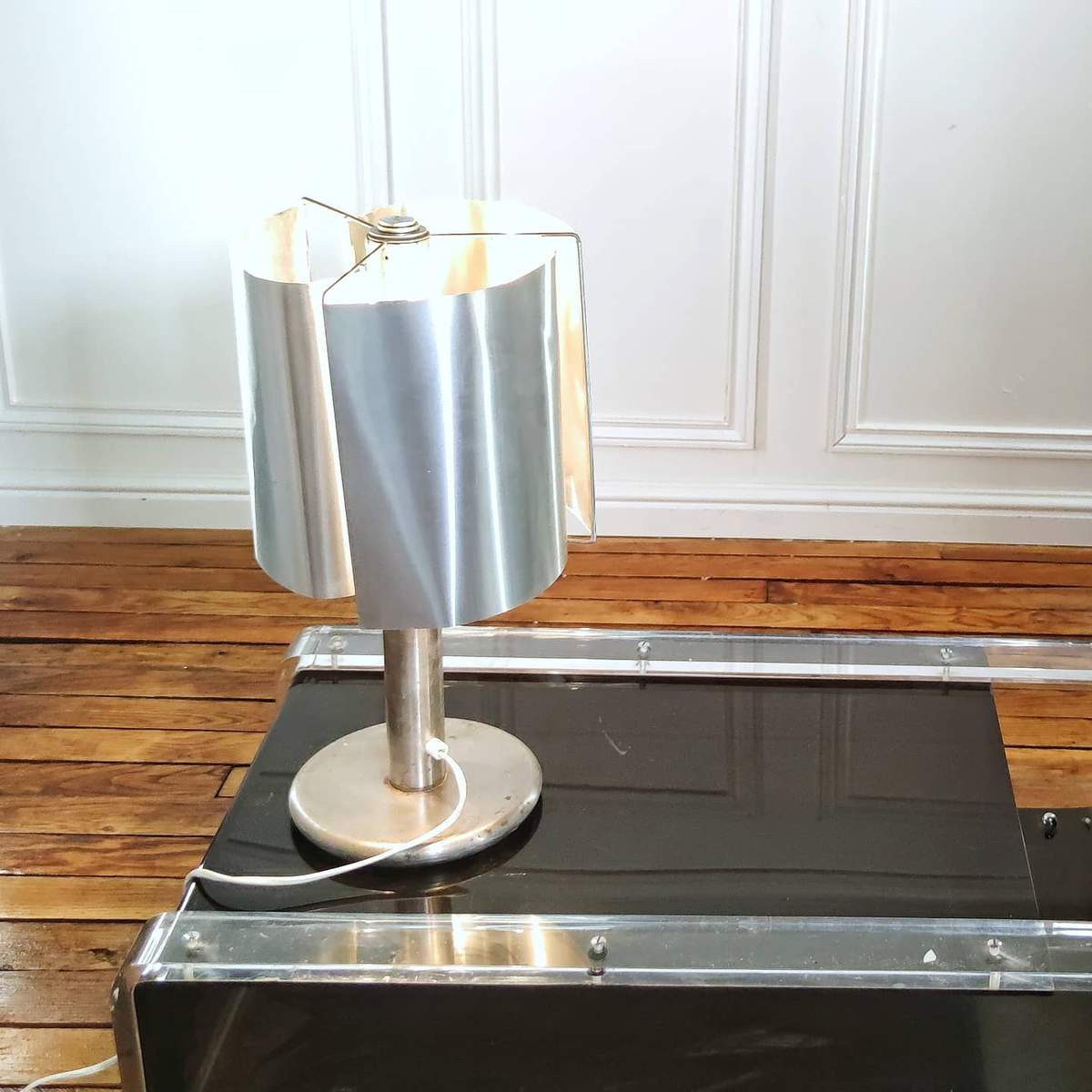 Lampe années 70 avec abat jour de Sauze