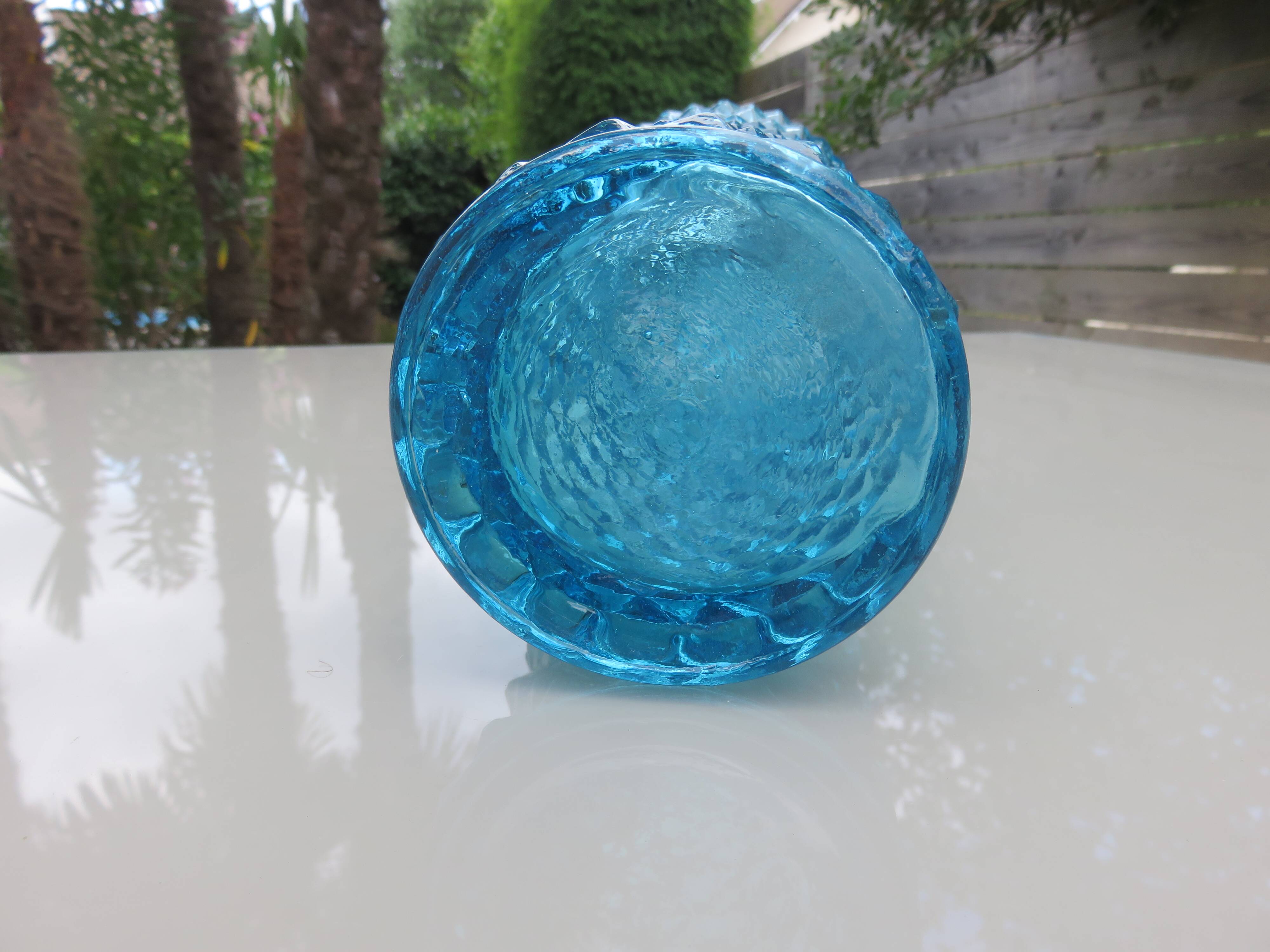 Large Empoli bottle, diamond point, Italy, 60s 70s