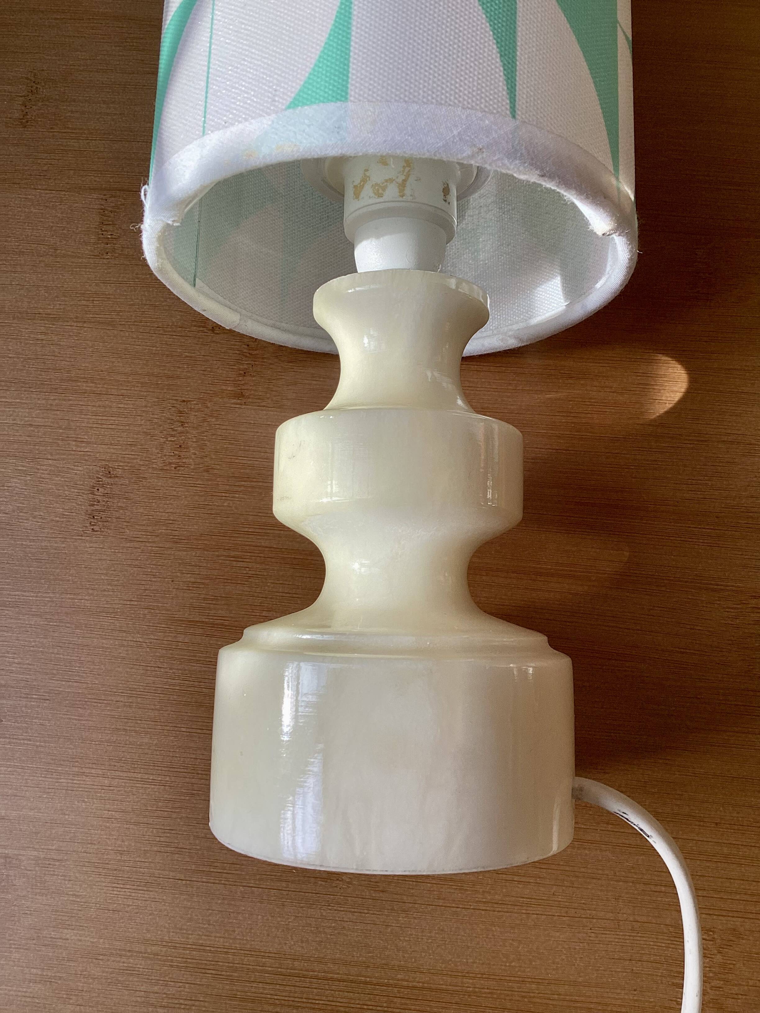 Vintage alabaster foot lamp