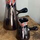 Pitchers and cups, iridescent ceramic, Vallauris
