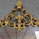 Large Venetian console + Louis XV baroque style mirror in gilded wood