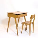 Small children's desk and chair from the 50s and 60s.