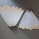 Pair of vintage French molded glass wall sconces