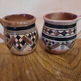 Paire de mugs style ethnique