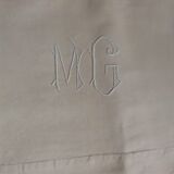 MG monogram linen sheet